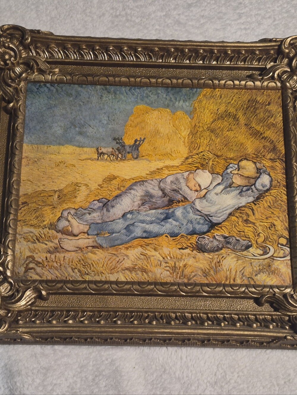 Vintage Burwood Framed Vincent Van Gogh "La Méridienne" Print